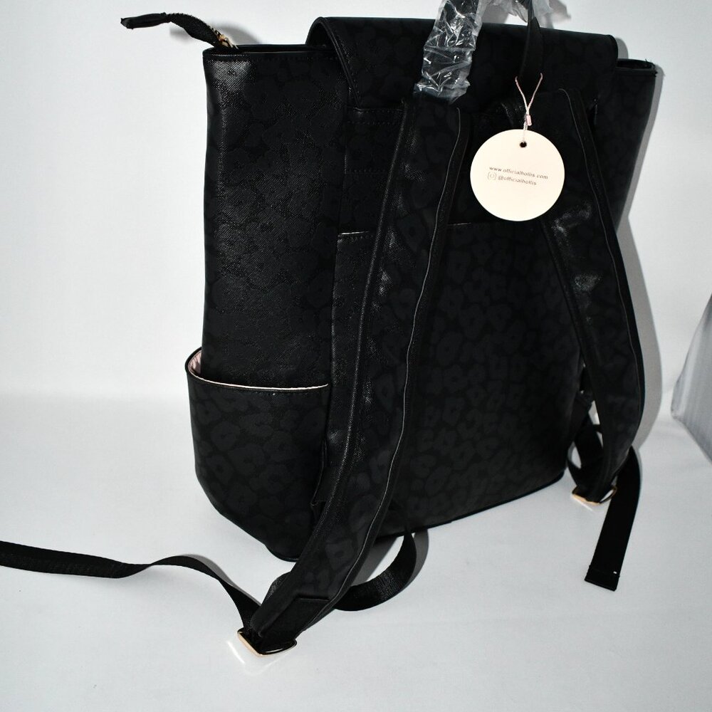 Hollis Black Leopard Frilly Backpack – Full-Size, Stylish, Versatile, NWT - Picture 5 of 6